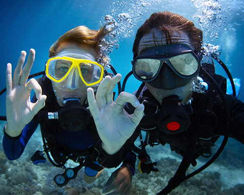 Scuba Diver Couple - Personalized Scuba Diver Couple Tumbler