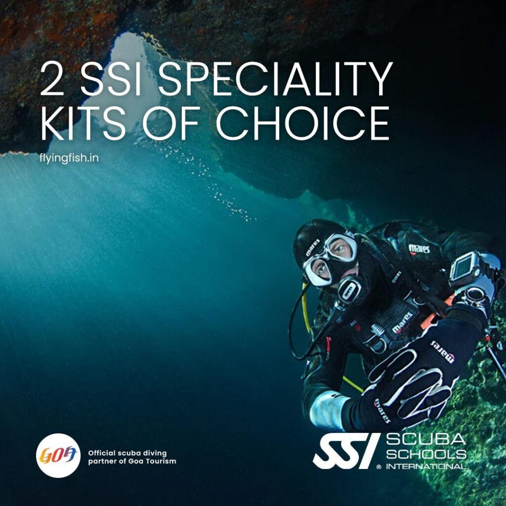 SSI scuba speciality kits combo course package in Goa — choose any 2 dive specialties FlyingFish