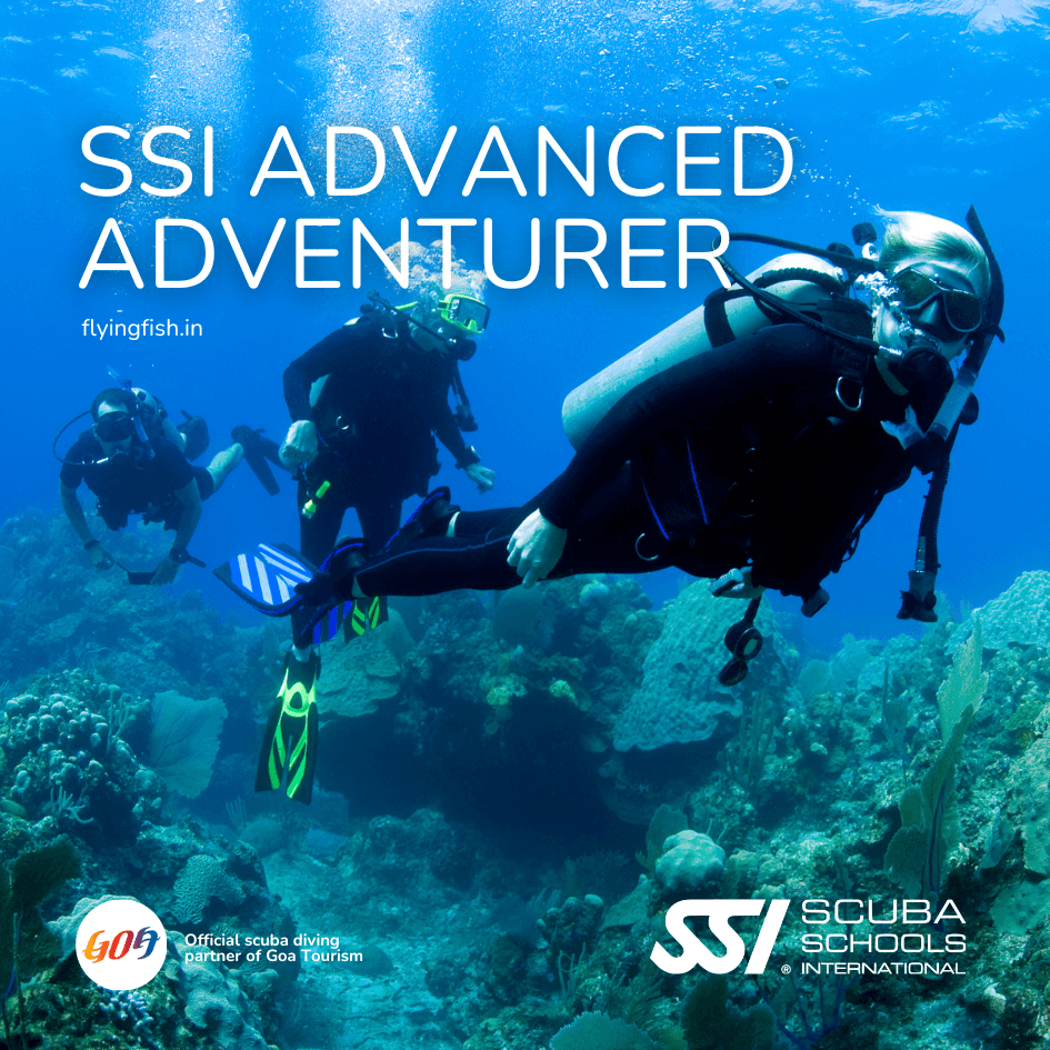 SSI Advanced Open Water and Emergency Training rescue bundle scuba diving in Goa — FlyingFish